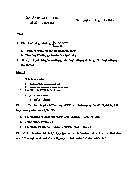Ôn tập học kì I  Toán 11